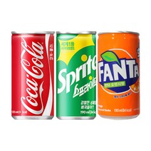 코카콜라&환타오렌지&스프라이트190ml X 각10개(총30개) 업소용/콜라/사이다/탄산음료/과즙탄산/미니/소캔/음료수, 190ml, 30개
