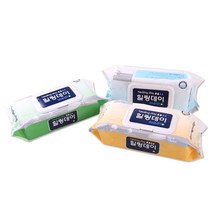 힐링데이 물티슈 대형 60매 15팩 빅사이즈 엠보싱 두툼한 환자용 청소용 요양병원 물티슈, 1박스