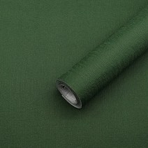 쿠셔니 셀프도배 붙이는 스티커 접착 실크 단열 벽지, 딥그린