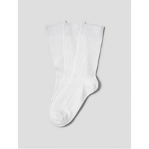 [에잇세컨즈] 코튼 혼방 솔리드 골지 삭스 화이트 (2931KTWY41)