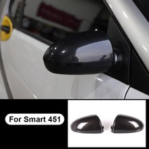 [한걸음] 스마트 블박 룸미러 Replacement Rearview Side Mirror Covers Cap For Mercedes Smart Fortwo Fo, 01 451