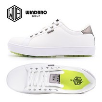 [명품수제화]WINDBRO 윈드브로 스파이크리스 프리미엄 남/여 골프화(W-06 NEON WHITE)
