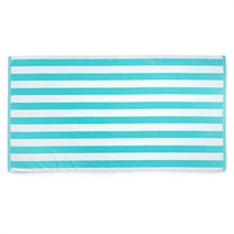 Martha Stewart Cabana 럭셔리 스파 호텔 품질 100% 터키산 면 2피스 비치 타월 세트 450 GSM 101.6 x 182.9cm(40 x 72인치) 부드럽고 빠, 100 % Turkish Cotton Beach Tow, Aqua Blue