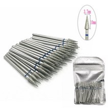 강력한 전기드릴 핸드피스 50 개/대 다이아몬드 밀링 커터 그라인딩 버 드릴 비트 치과 연마 네일 2.35mm, 16 MM37