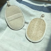 [에꼬앙주] 천연 루파 바디 스펀지 친환경 수세미 목욕 타올, 내추럴, 1개