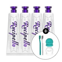 루치펠로 치약 대용량 180g*4개입 (+칫솔 칫솔꽂이 2종 ), 트로피칼오션 치약 180g 4