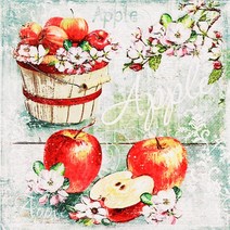 파스텔크래프트 ti-flair 냅킨아트 341935 Cesta de la Manzana 냅킨20매 33x33cm 2104, 20매입, 혼합색상