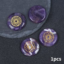 힐링 스톤 레이키 차크라 크리스탈 세트 위카 키트 광택 포켓 칩 영적 제품 명상 선물, 06 Amethyst