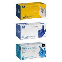 프리미엄 5.0 니트릴 장갑 / 라텍스 장갑 / 의료용 / 위생 / 100매/주방/쉐프/셰프/요리/일회용/식품용/학교/업소/병원/검정/화이트/고무장갑, 프리미엄 5.0 니트릴 장갑 (100개입)