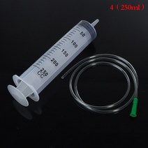 에폭시 재사용 가능한 대용량 플라스틱 주사기 세척 가능 펌프 측정 흡입 인젝터 오일 유체 물 200 250 300 350ml, 250ml