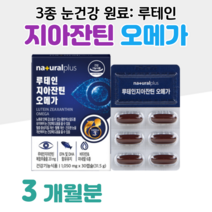 오메가3 오메가쓰리 루테인 지아잔틴 누테인 하루한알 20대 대학생 수험생 공시생 취업준비생 건조한 눈건강 눈침침 눈촉촉 혈행개선 도움 홈쇼핑 프리미엄 영양제 성분 가격 효능 비교, 3통, 1050mg x 30캡슐 (하루 1캡슐)