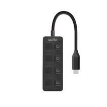 [전자명품관]온오프 타입 C USB 3.2 Gen 1 & USB 2.0 허브 개별전원스위치 4포트 USB허브