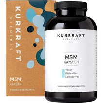 독일직구 Kurkraft MSM (365 비건 캡슐) 1일 복용량당 1600mg 메틸술포닐메탄 (MSM) 첨가물(스테레이트 등) 미포함 독일제 정성들여 제조, 수량, 상세참조