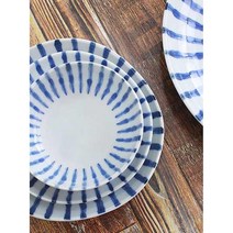 일본블루 깊은접시 볶음밥 파스타접시 플레이팅 브런치 면기 1인가구 자취생 홈카페 식기 양식, 종지