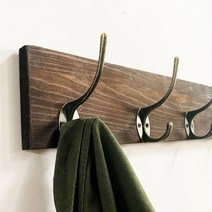 하모니 엔틱 원목 후크 벽걸이옷걸이 벽옷걸이 소나무, 1개, 5구