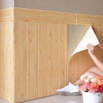 템파보드 나무결 침대 헤드 템버보드 템퍼보드 시트지 붙이는 벽지 접착식 셀프 시공 6개입, 소나무 6개입