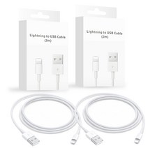 1+1 UNBOXING 아이폰 정품 호환 라이트닝 8핀 데이터 충전케이블 1m 2m (박스포장), 2m+2m