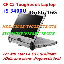 전기테스터 테스트리드 파나소닉 CF-C2 TOUGHBOOK 사용 CF C2 i5 3400U 4GB/8GB/16GB RAM HDD/SSD 진단 노트북 Alldata MB Star, 02 i5 4g 320g hdd