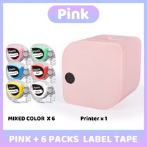 페이지라벨기 네임스티커프린터 라벨프린터 Phomemo P12 Protable 라벨 프린터 무선 BT 열전 사 제조업체 D, 03 Pink-Mix Color