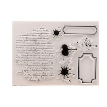 도장 쓰기 클리어 스탬프 투명 인감 카드 만들기 장식 DIY 스크랩북 앨범 수제 공예 용품, [01] 1Pcs