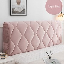 침대 헤드 보드 쿠션 커버 머리 퀸 라지킹 싱글 시트 모든 항목 포함하는 벨벳 패브릭 단단한 두꺼운 럭셔리 소프트 홈 호텔 먼지 대 336149, For 1.2m Headboard, Light Pink