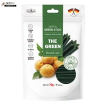 더그린 강아지 덴탈케어 입냄새제거 양치껌 그린 믹스 스틱껌, 1팩, 그린스틱 9P (72g)