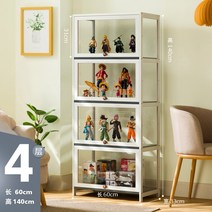 투명 피규어진열장 아크릴 플립도어 진열대 보관함 장식장 정리대 수납장 케이스, 4단 60cm