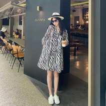 휴양지커플룩 하와이옷 몰디브 바캉스룩 커플비치웨어 괌원피스 해외여행 비치 원피스 휴양지패션 비치드레스 여행룩, S, 지브라 무늬