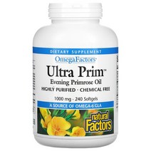 천연 인자 오메가 팩터 울트라 프림 달맞일정 1000mg 프소240젤 네추럴팩터스 326790, 240 개