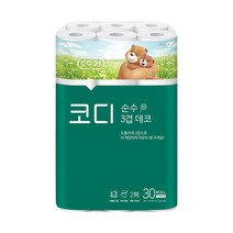 코디 순수 3겹데코 27mx30롤, 1개, 30롤