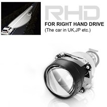 2.5 인치 Led 엔젤 아이즈 바이 제논 프로젝터 렌즈 화이트 블 헤일로 DRL 개조 H4 H7 헤드 램프 자동차 조, 05 1xRHD without Shroud
