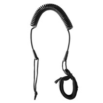 3M TPU 탄성 코일 스탠드 업 패들 보드 서핑 보드 가죽 끈 360 ° 회전 패들 보드 서핑 카약용 라이프 안전 로프, Style 2 Black