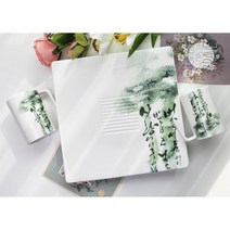 행남자기 본차이나 이상봉 님과벗 머그컵세트 머그잔 다과세트 2인조 3pcs