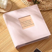 웨딩앨범 포토앨범 200 사진 6X4 인치10X15cm PU 커버 포켓 포함5X35 quot127X95cm 및 메모 영역 Interstitial White Inside Album, pink