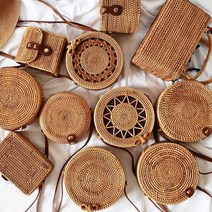 원형 라탄백 베트남 라틴가방 다낭 한시장