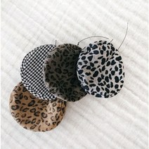 슬로우베베 에이씨 샤샤 베레모 4종 유아동 봄 키즈 베레모 모자 레오파트 호피 하운드체크 사진촬영 의상 선물