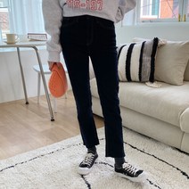 여자 캐주얼 다리 길어보이는 기모 스티치 데님 청바지