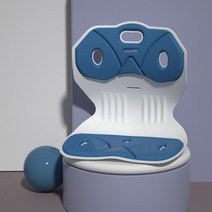 공시생 허리쿠션 애플힙 방석 의자 허리 기도 선물 쿠션 허리편한 벨런스 보호대 골반교정 다이소 등받이 좌식 엉덩히 허리받침대 자세교정 자세업, 블루