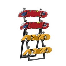 철제 스케이트 웨이크 보드 거치대 보관 진열 홀더, 흰색 4단 (길이 30 높이 72CM)