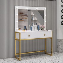 메이크업 화장대 웨딩샵 헤어샵, 화이트골든디스크120x40x165