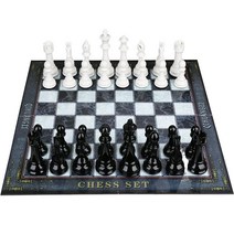 고급체스 세트 접이식 선물 보드게임 체스판 자석, B. 오버흑백47X47cm킹11cm