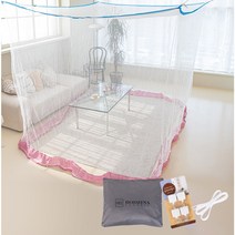 맘스필 1인용 국산 사각모기장 4종세트, 1인용 슬림 사각 모기장 풀세트