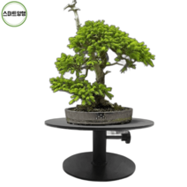 원예용 회전 테이블 회전대 돌림판 꽃꽂이 전시용 받침대, 화이트 30cm 분경대