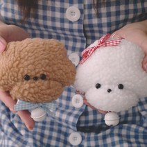 DIY 키트 쉽게 만드는 댕댕이 인형 키링 만들기 동영상 초보용 바느질 취미 힐링, 김비송, 1개