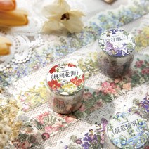 감성 꽃 플라워 다꾸 마테 마스킹테이프 6종, 4.핑크 (MT-829)