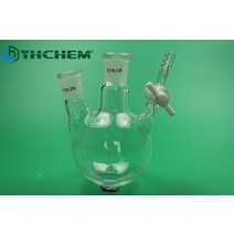 질소통 질소탱크질소 플라스크 둥근 바닥 두 목 PTFE 마개 포함 250ml, 한개옵션0