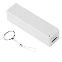 셀프정비 2600mAh 휴대용 크기 배터리 없음 1*18650 외부 백업 충전기 스마트폰용 케이스, 01 WHITE