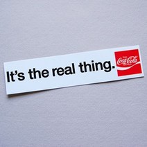 코카콜라로고 스티커(it`s real thing)