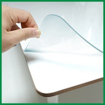 블루몬스터 맞춤 투명 유리대용 식탁매트 책상 데스크 매트 1mm, 사각, 80cm x 210cm (라운딩가능)