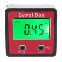 각도자 Digital Inclinometer Spirit Level Protractor Angle Gauge Meter Box with Magt Dropshipping, 01 Red